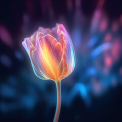 Beautiful multicolor tulip