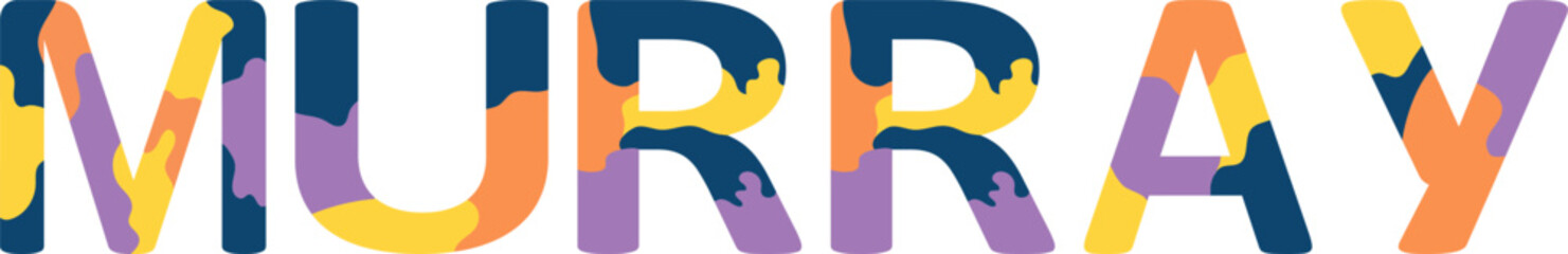 Murray Colorful 3d Abstract Text name
