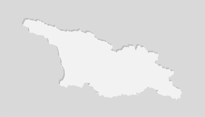 Obraz premium Minimal white map Georgia, template Asia country