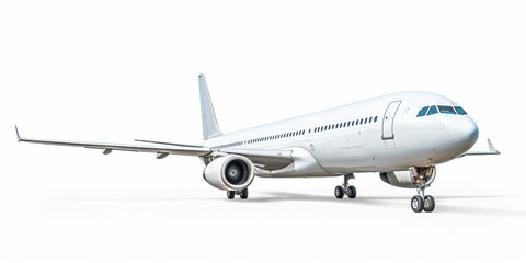 Fototapeta na wymiar Airplane isolated on white background : Generative AI