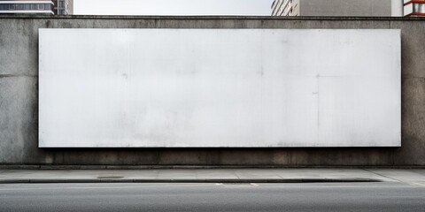 Large blank billboard on a street wall, banners with room to add your own text : Generative AI - obrazy, fototapety, plakaty