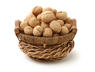 walnuts on a white background
