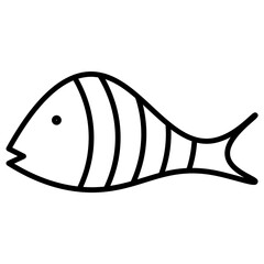 fish line icon, fish, sea, ocean, animal, underwater, background, nature, water, vector, illustration, marine, isolated, fishing, food, design, icon, life, collection, seafood, aquarium, cartoon