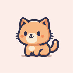 cute cat cartoon vector illustration