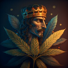 cannabis wallpaper illustration  - obrazy, fototapety, plakaty