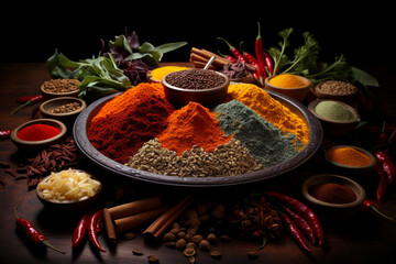 variety of spices