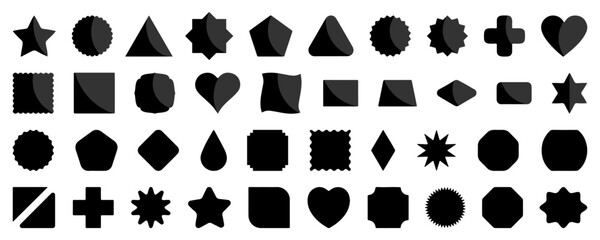 Abstract geometric shapes element for design. Different geometric forms icon