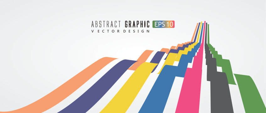 Staircase graphic design symbolizing development and progress.