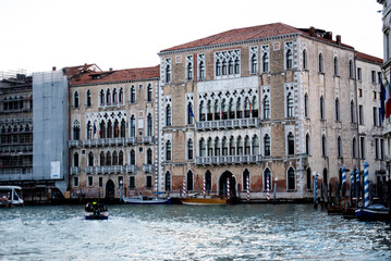 grand canal and buildings in Venezia