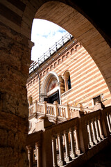 cityscape in Verona, Italy., streets and monuments