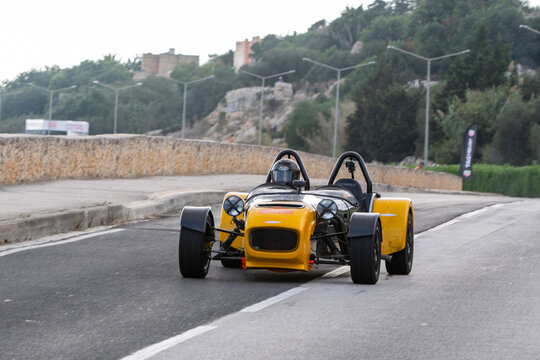 Preparations and qualifying races for drivers and cars on a road circuit outside the walls of Mdina, Malta 07 October 2023.