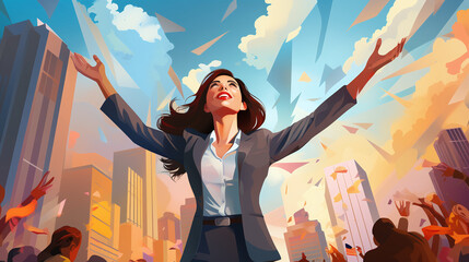 Obraz na płótnie Canvas Female CEO, businesswoman