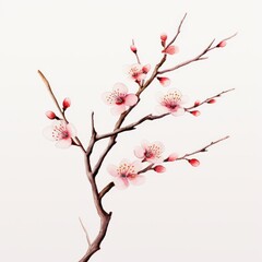 Watercolor floral bouquet isolated on white background.