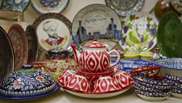 Beautiful Uzbekistan Tea Set - Still, Close up