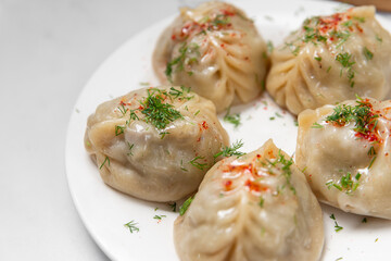 manty, asian dumplings, oriental dumplings called manty