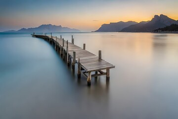 Obraz premium sunset on the lake