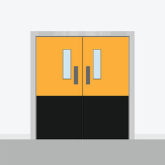 Labaratory double door entrance interior
