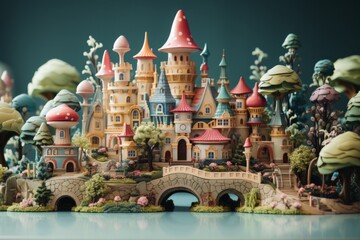 Magical fairy tale figurines and playsets, Generative AI