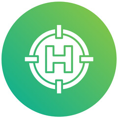 Obraz premium Helipad Vector Icon Design Illustration