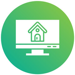 Online house Vector Icon Design Illustration