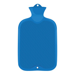 Blue hot water bottle vector icon