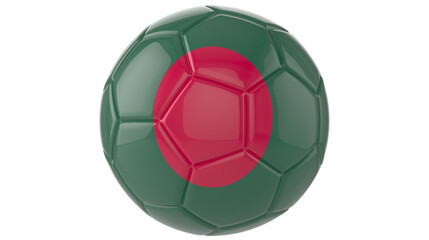 Bangladesh flag football on transparent background	
