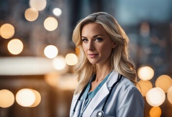 Realistic photo of  blond doctor - 660962302