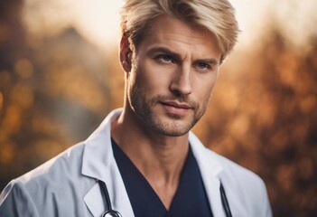 Realistic photo of  blond doctor - 660962306
