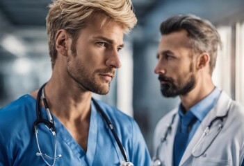 Realistic photo of  blond doctor - 660962315