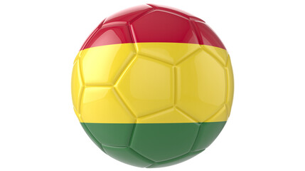 Bolivia flag football on transparent background	
