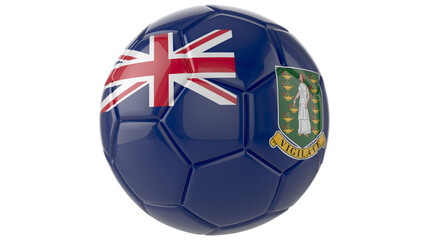 British Virgin Islands flag football on transparent background	
