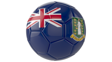 British Virgin Islands flag football on transparent background	
