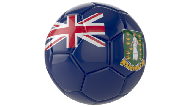 British Virgin Islands flag football on transparent background	
