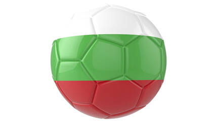 Bulgaria flag football on transparent background	
