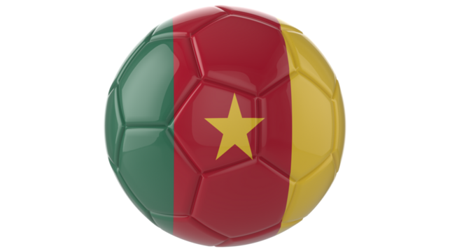 Cameroon flag football on transparent background	
 - Powered by Adobe