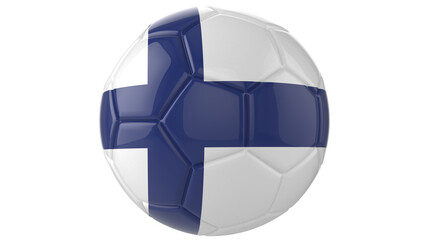 Finland Flag football on transparent background