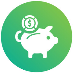 Piggy bank Vector Icon Design Illustration