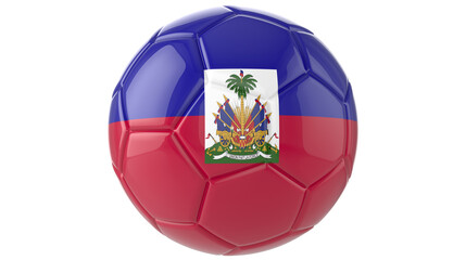 Obraz premium Haiti flag football on transparent background