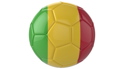 Fototapeta premium Mali flag football on transparent background