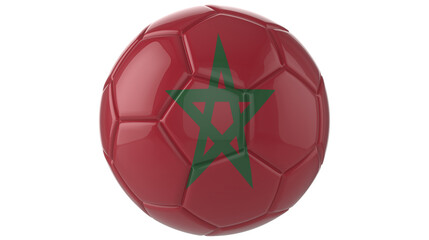 Morocco flag football on transparent background