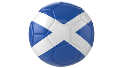 Scotland flag football on transparent background