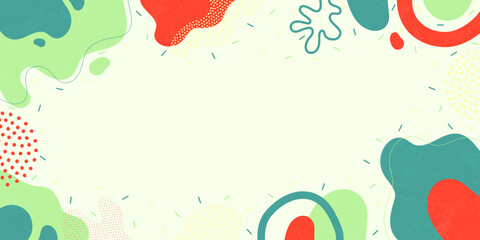 Doodle background pattern, abstract colored shapes. Modern minimalism trendy pattern background.