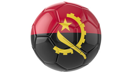 Angola Flag football on transparent background