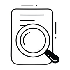 Search doodle Icon Design illustration. Science and Technology Symbol on White background EPS 10 File
