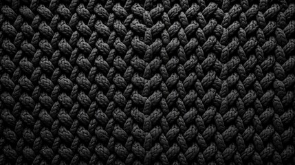 Background in the form of a part of the texture of black knitted fabric.