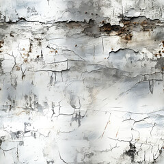 Naklejka premium Seamless grunge paint peel off wall background, ai texture