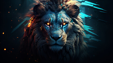 portrait of a lion | generative ai