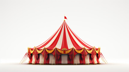 Circus tent isolated on white background
