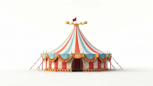 Circus tent isolated on white background
