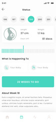 Pregnancy Medical Check and Baby Health Tracker Mobile App UI Kit Template